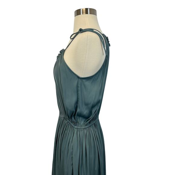 Modern Citizen Aileen Tie Shoulder Pleated Midi Dress Slate Blue Women’s Size S - Picture 8 of 13